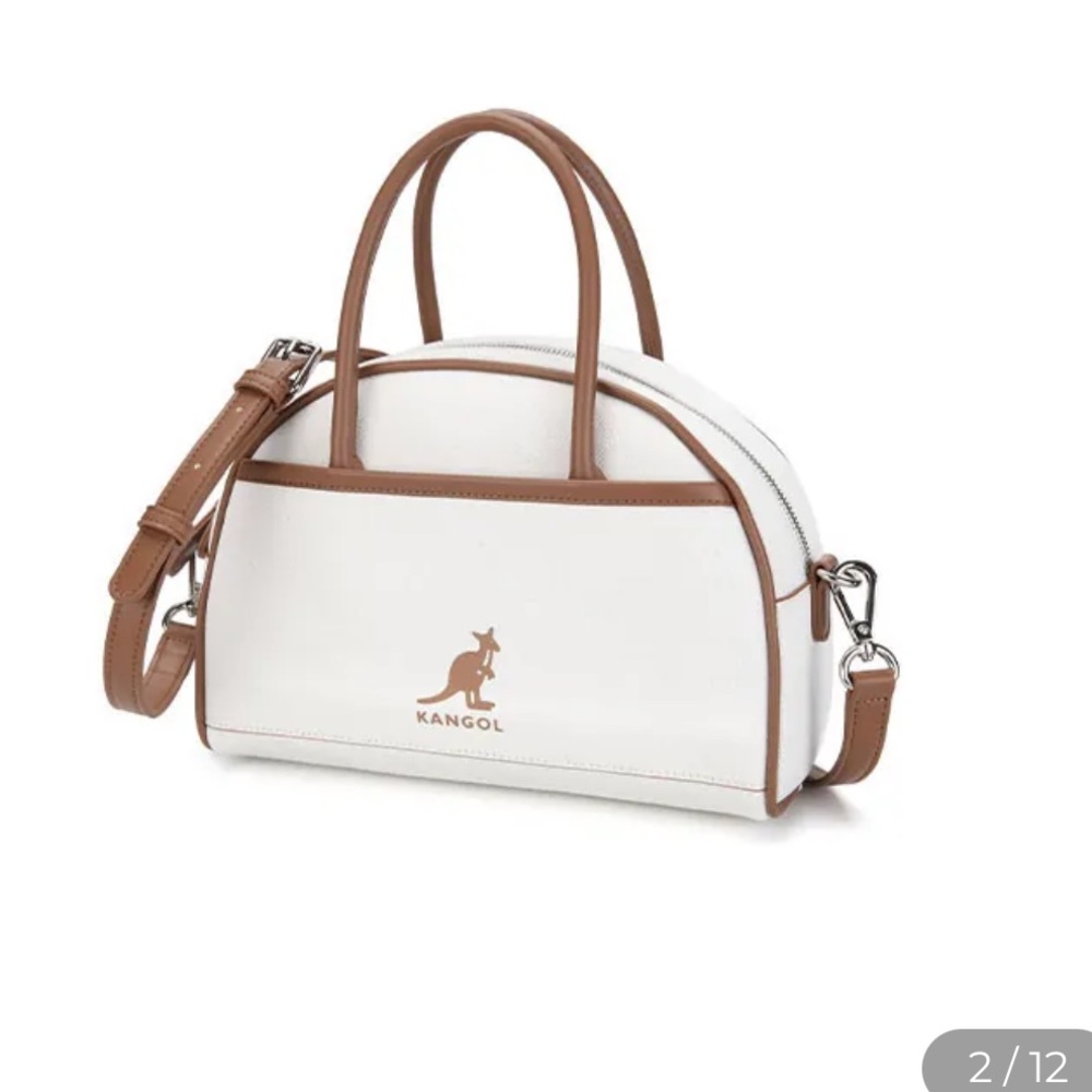 Kangol Canvas Bowling Bag - White and Brown